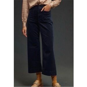 Anthropologie Maeve Colette Corduroy High Rise Wide Leg Crop Jean 18W